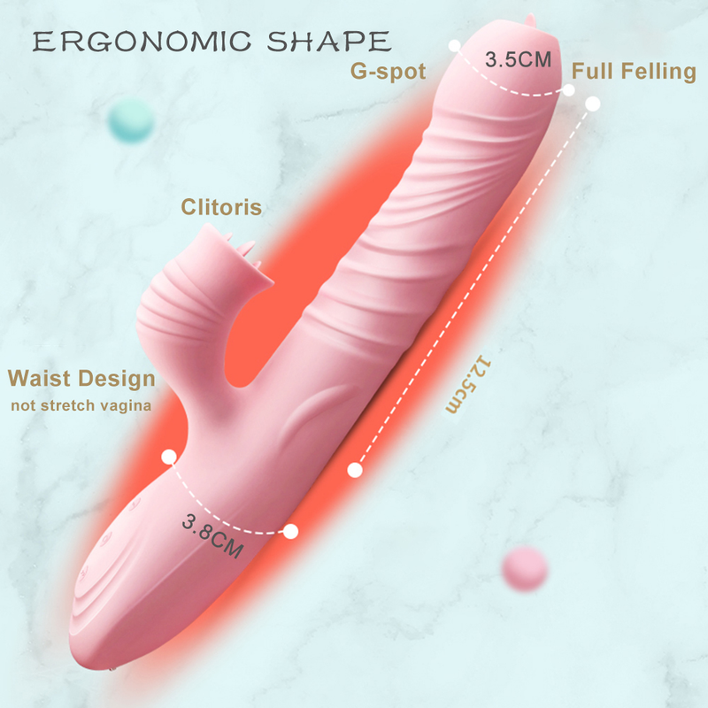 Vibromasseur Télescopique Chauffant Taquiner Point G Clitoris Langue Léchage Jouets Sexuels Féminins Gode Vibrant Ma_voghion.com
