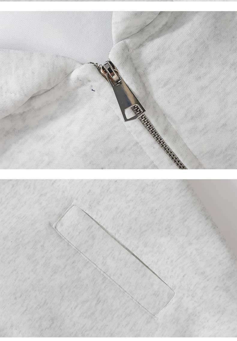 Men's Double Zipper Hooded Sweatshirt, Color Block Pullover, Casual Jacket For Fall & Winter, Plus Size, Unisex Style (White, Grey, Black, Navy)_voghion.com