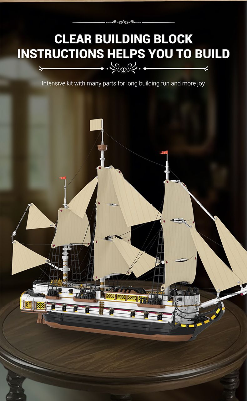 Modellino di nave Endeavour - Modello di nave a vela di alta difficoltà, giocattolo fai da te da esporre sul tavolo per adulti e adolescenti_voghion.com