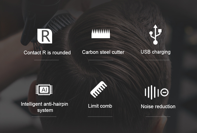 Factory Price Men Cordless Clipper Professional Cutting hine Electric Barber Hair Trimmer_voghion.com