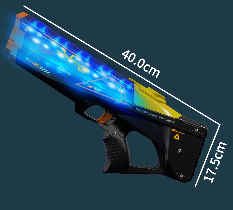 Automatisk elektrisk vandpistol med LED-lys - Højkapacitets kontinuerlig sprøjtepistol til strand- og udendørsleg (vandlegetøj til drenge)_voghion.com