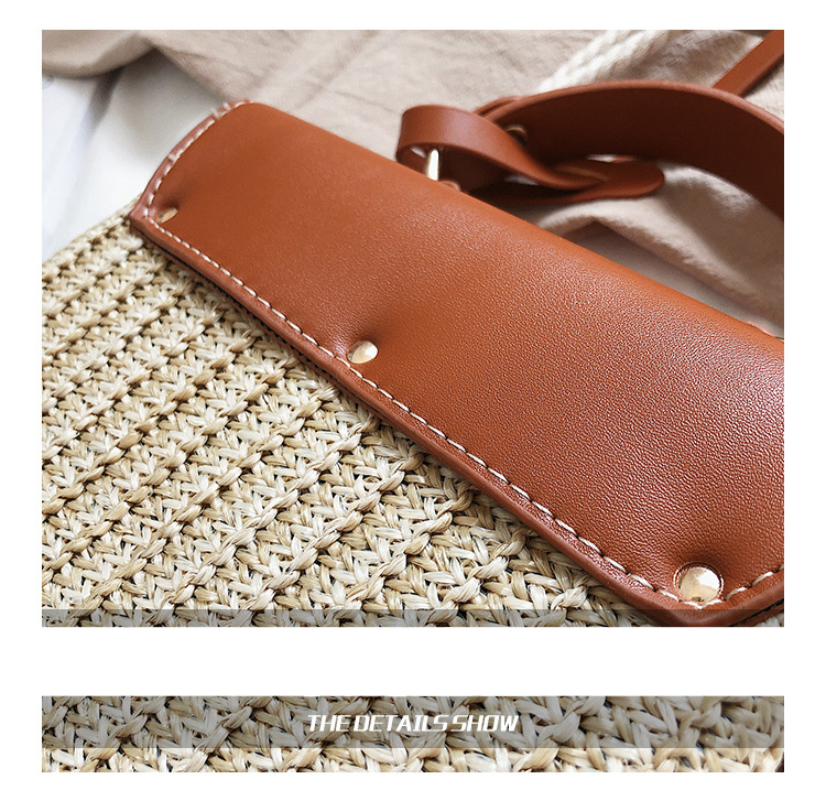 Women's Handbag Crossbody Bag Small Fresh Bag Women's Crossbody Bag Fashion Locking Straw Bag Casual Handbag Shoulder Small Square Bag_voghion.com