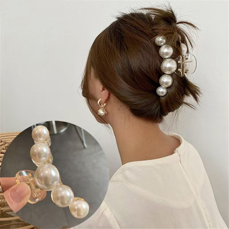 AWATYR Elegante Übertreibung Große Perlen Acryl Haarklammern Große Größe Make-Up Haar Styling Haarspangen Für Frauen Haar Zubehör_voghion.com