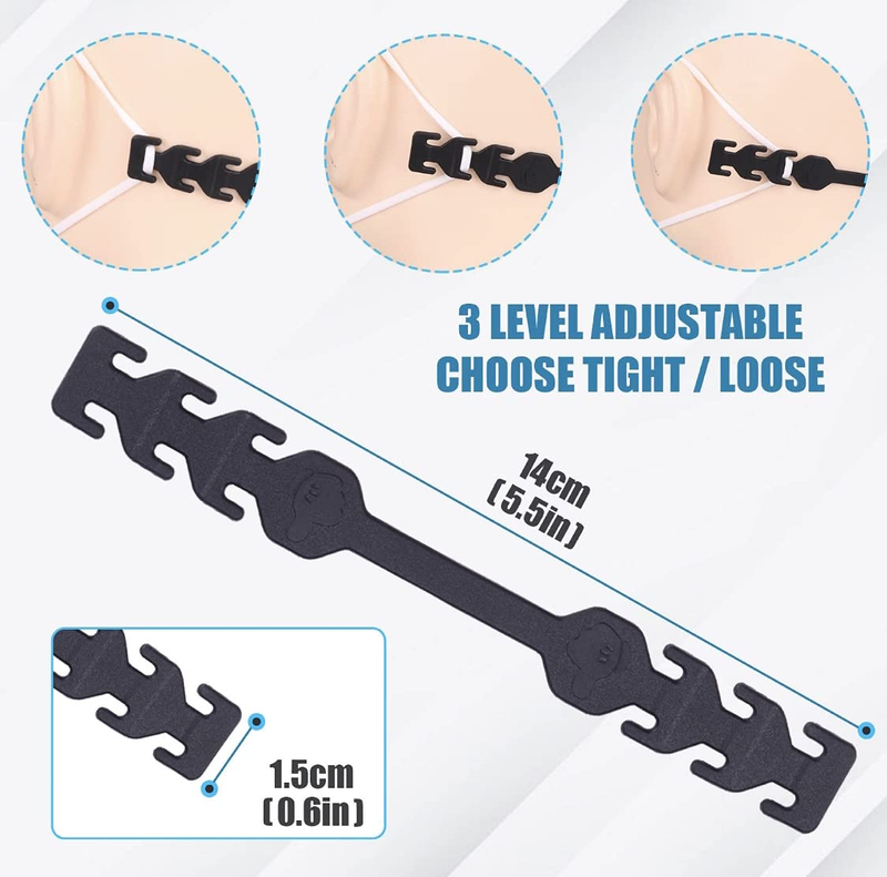 5 Mask Extension Straps - Universal Size Bracket With 3 Adjustment Slots - Enhanced Flexibility - Compatible With Disposable Masks_voghion.com