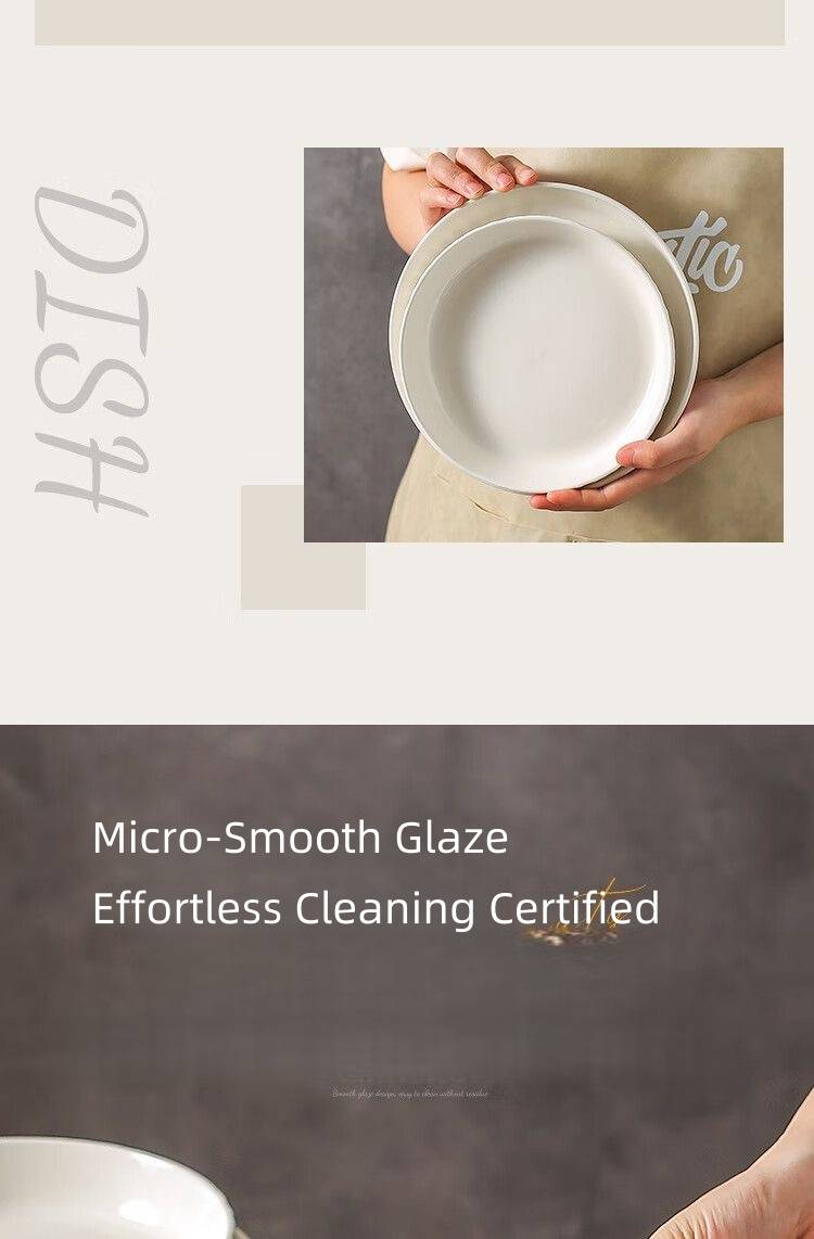 2er-Pack 8,1 Zoll dicke Essteller aus Keramik, skandinavischer Stil, vielseitig verwendbar, Serviergeschirr für Pasta und Obst, leicht zu reinigen, kommerzielle Qualität_voghion.com