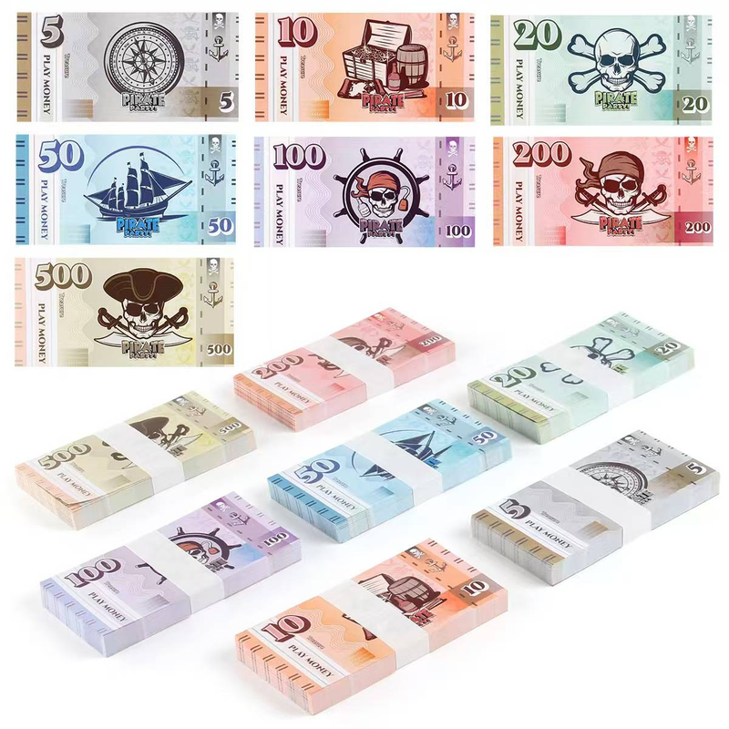 Pirate Paper Money, Toys, Bar, Hard Event, Stage Decoration, Party, Paper Money Props, Coins, Games, Halloween_voghion.com