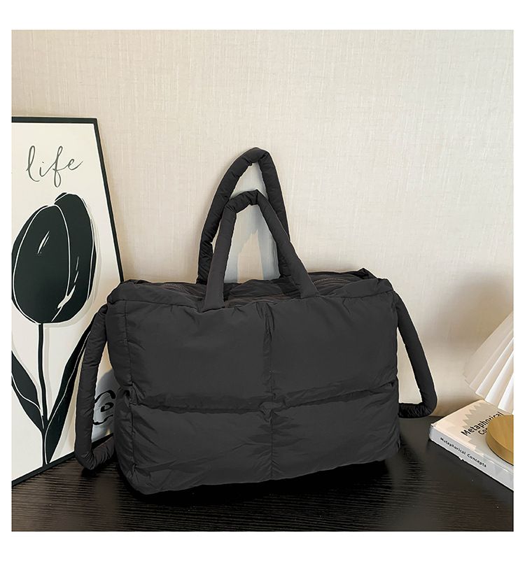 Cotton Bag Down Bag Female Large Capacity Leisure Tote Bag Ladies Commuter Shoulder Bag_voghion.com