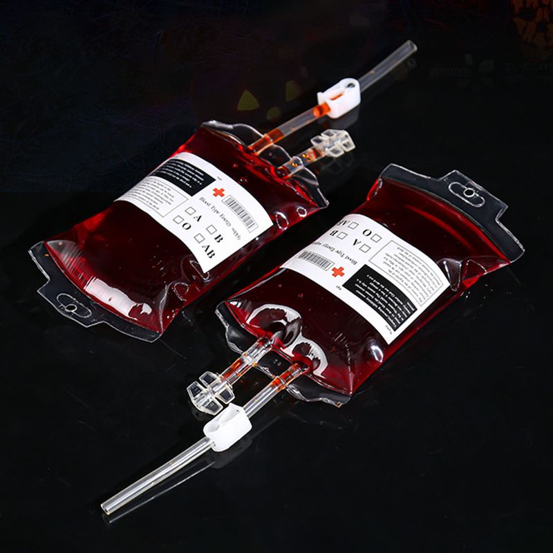 10 kpl/erä Halloween-veripussi juomille Uudelleenkäytettävät PVC-pussit Mehusäiliö Halloween Zombie Vampire -teemajuhliin_voghion.com