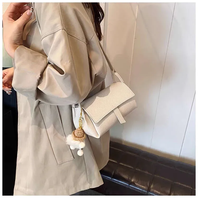 Borsa a tracolla semplice ed elegante, piccola e versatile, da donna, alla moda, squisita._voghion.com