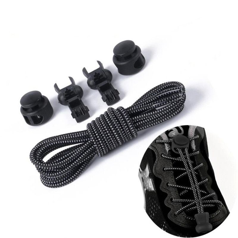 1 paio di lacci per scarpe da ginnastica elastici senza cravatta per scarpe che si allungano blocco lacci pigri lacci rapidi in gomma lacci rotondi_voghion.com