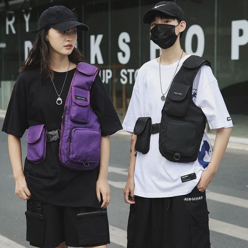Ins Super Beliebte Nationale Trend Funktionale Taktische Arbeitskleidung Outdoor Multi-Pocket Brust Persönlichkeit Straße Radfahren Weste_voghion.com
