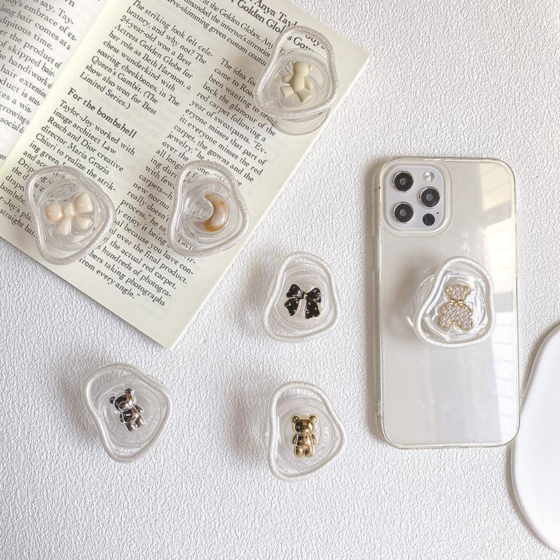 Supporto per cuscino d'aria estensibile, portatile e stabile per telefono cellulare con colla a goccia, per Instagram coreano, da scrivania_voghion.com