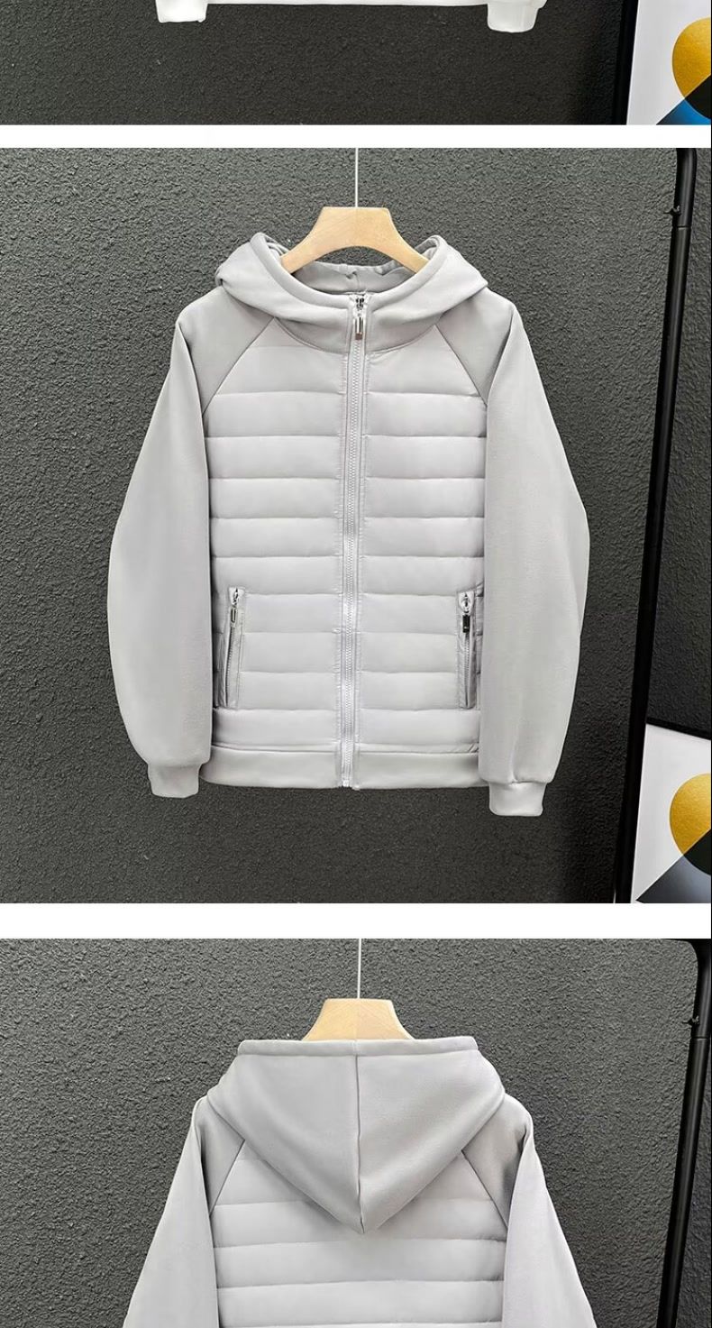 "Leichte Winterjacke für Herren – Slim Fit Steppmantel mit Kapuze und durchgehendem Futter (Polyesterfüllung, Urban Streetwear Essential)"_voghion.com