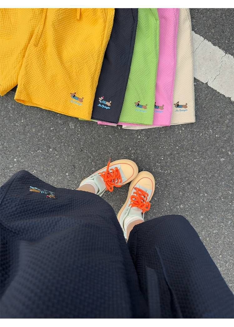 Vêtements pour hommes, shorts à séchage rapide, pantalons de plage en seersucker tendance d'été pour hommes, shorts décontractés, pantalons amples de grande taille_voghion.com