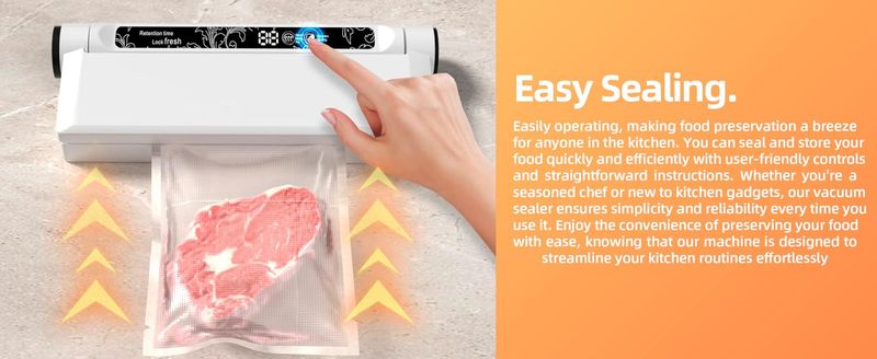 Commercial-Grade Vacuum Sealer Machine - Dry & Wet Food Sealing, Extends Freshness 7X, Professional Quality_voghion.com