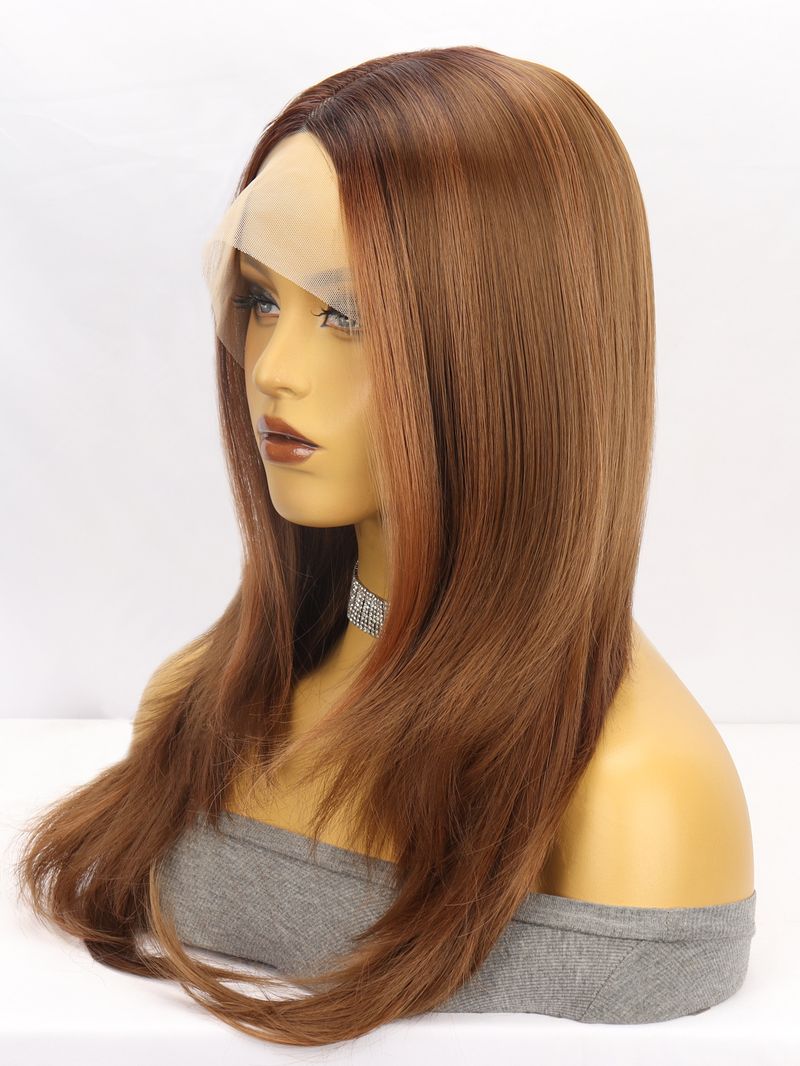 Synthetic Clip-in New Products, Front Lace Synthetic Wigs For Women, Middle Parted Long Curly Hair Wigs, Multi Layered_voghion.com