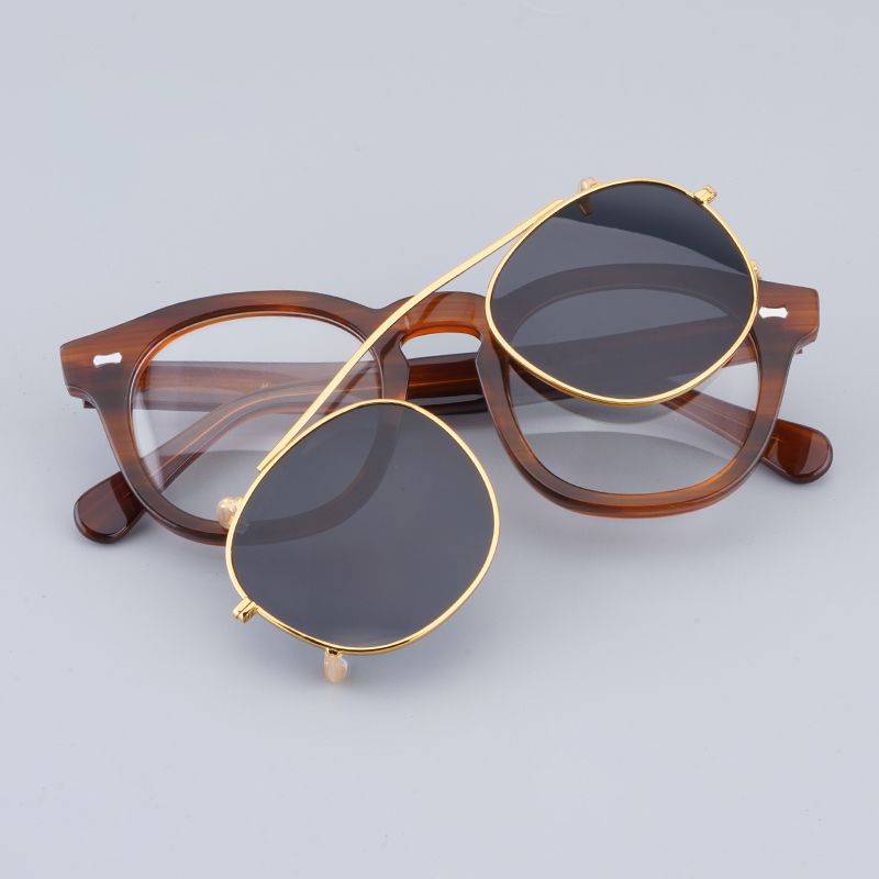 Uued saabumised Jaapani klapiga ümmargused Uv400 atsetaat päikeseprillid meestele vintage klassikalised prilliraamid naistele õues kasutatavad moeprillid_voghion.com