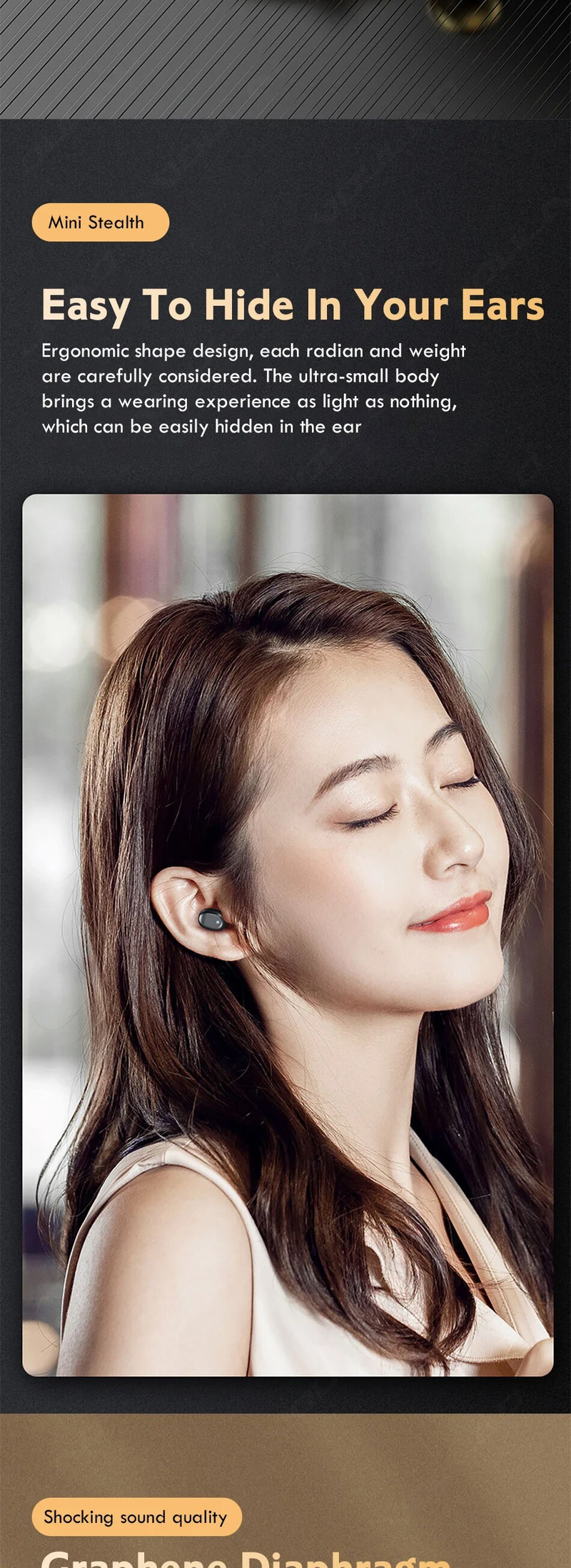 Bluetooth 5.1 headset touch-kontrol trådløst headset spejlskærm headset sports headset mikrofon støjreduktion_voghion.com