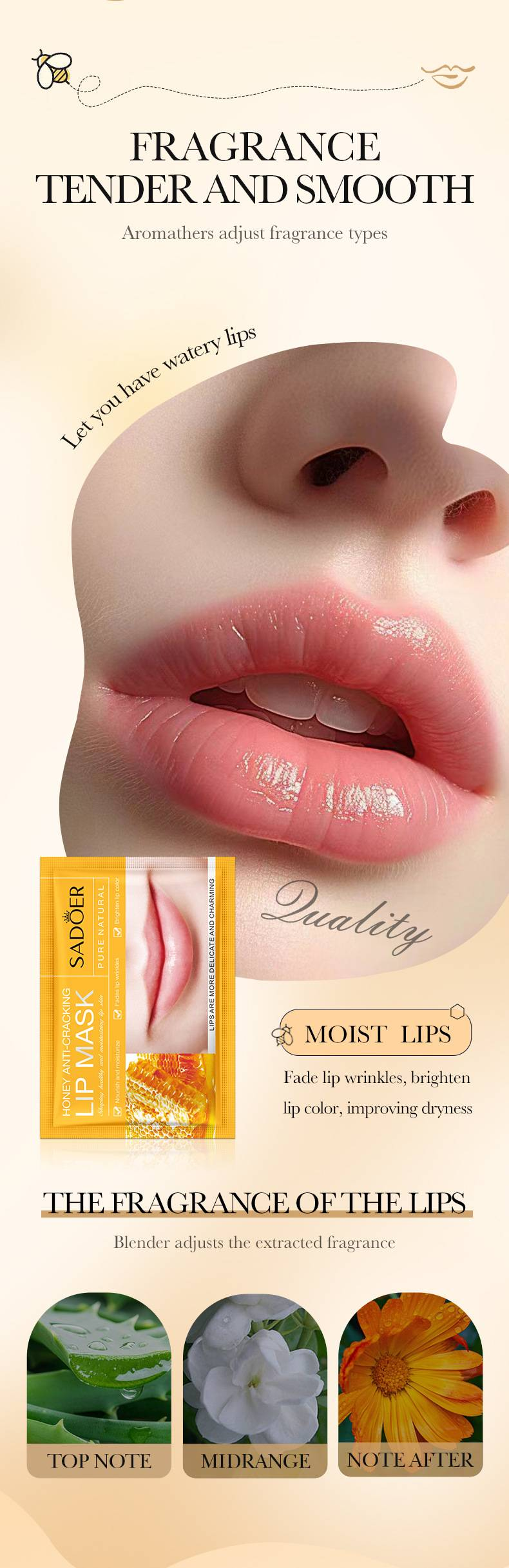 Mascarilla labial de planta y fruta para atenuar la huella labial_voghion.com