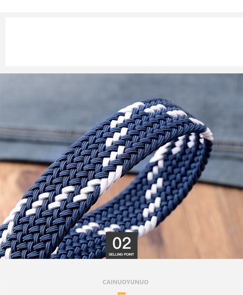 Unisex Woven belt casual men's belt needle buckle elastic canvas elastic belt for women waistband_voghion.com