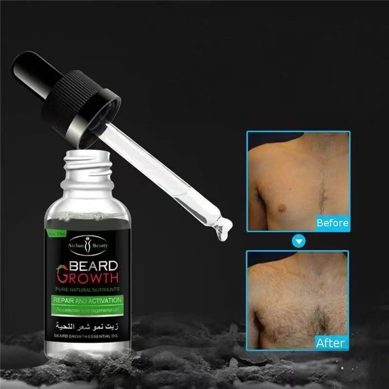 Erkeklerin Yüz Kılları Kalın Sakal Uzatma Esansiyel Yağı_voghion.com