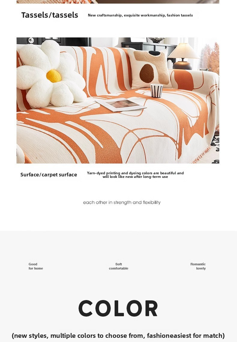 Abstract Geometric Chenille Sofa Cover - Modern Thickened Slipcover (Non-Slip Full Coverage Premium Textured Fabric)_voghion.com