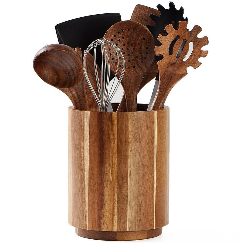 Moderno organizer da scrivania in legno con divisori regolabili - Scatola portaoggetti multiuso per ufficio e casa - Compatto ed elegante_voghion.com