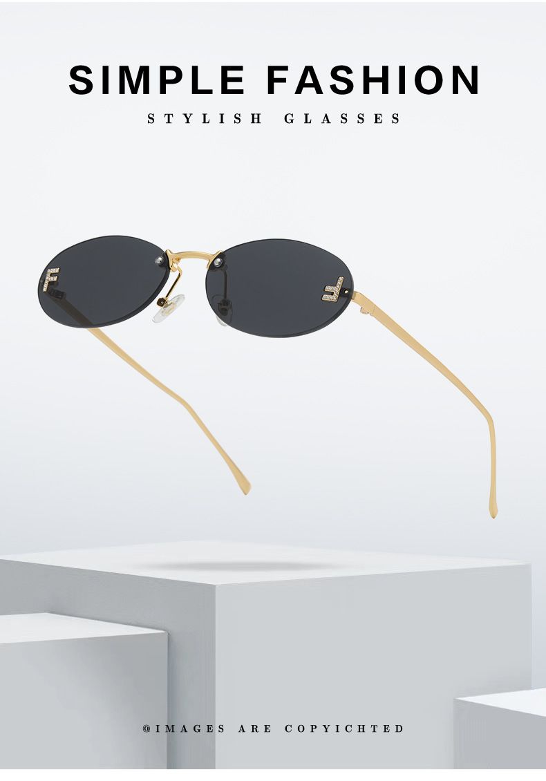 Fashion Fashion Big Square Sunglasses Women Brand Pilot Clear Sun Glasses Female Oversized Half Frame Shades Eyewear Rimless_voghion.com