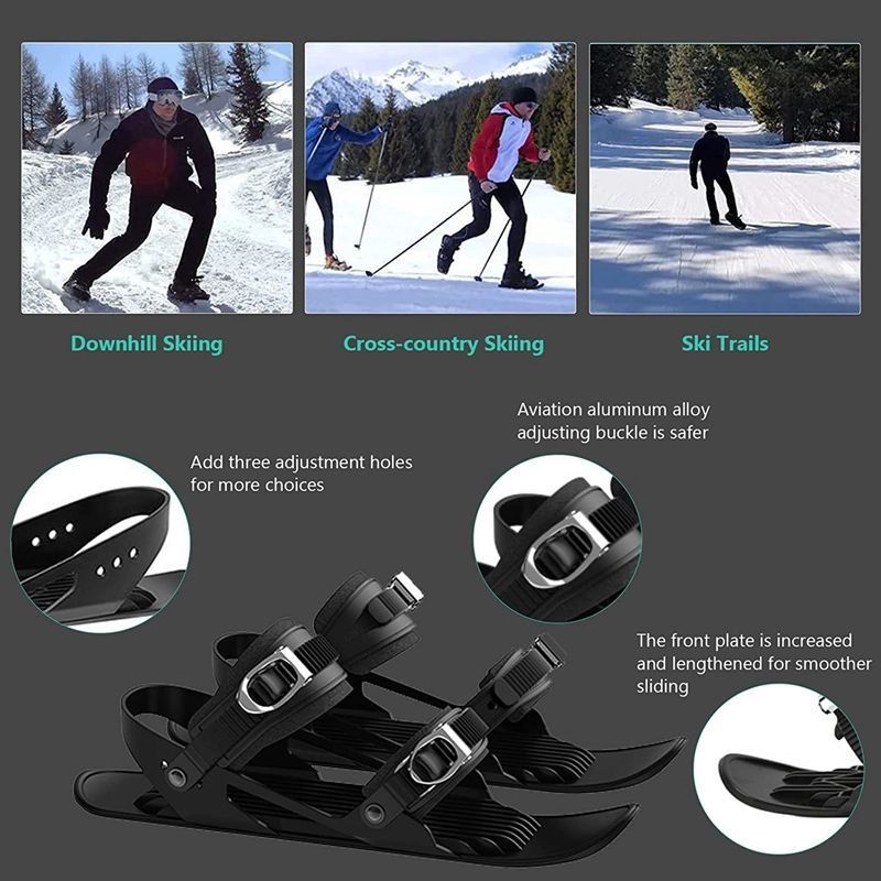 Mini Third Generation Outdoor Snow MiniSki Skates Lightweight Wear-Resistant Integrated Ski Shoes_voghion.com