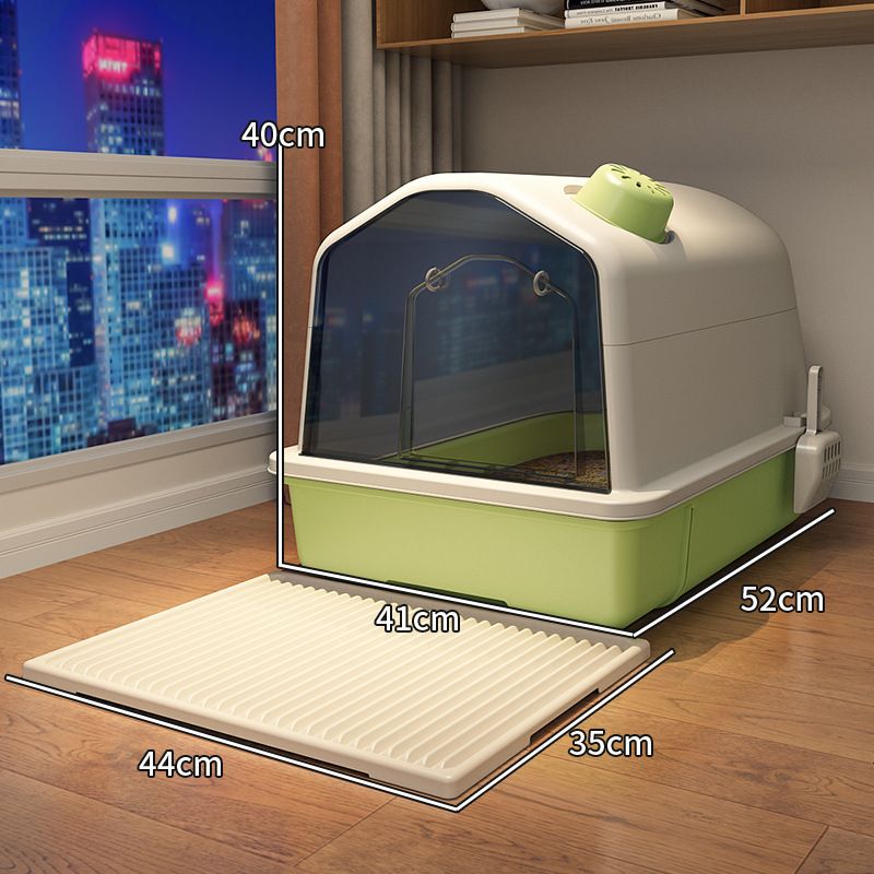 Vollständig geschlossene, geruchsdichte, desodorierende Toilette, spritzwassergeschützte Katzentoilette, Katzenkotbox, extra groß_voghion.com