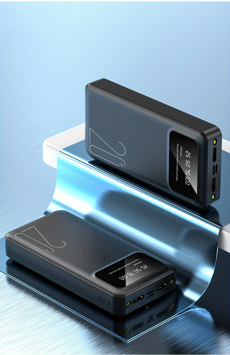 10000/20000 MAh High-capacity Portable Power Bank, 5V2.1A Portable USB Charger, Compatible With Android/iPhone Devices_voghion.com