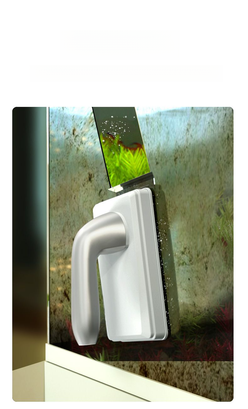 Brush Inner Wall Glass Tool Fish Tank Scraper Magnetic Remover Cleaning Algae_voghion.com
