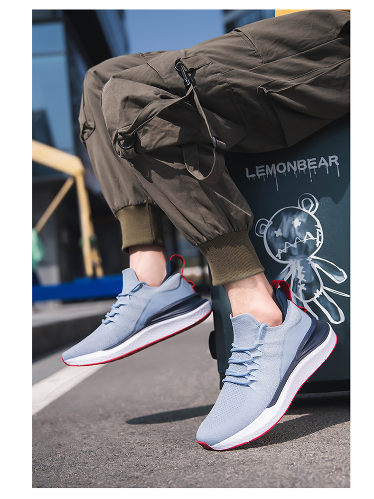 Nuove scarpe da uomo in tessuto volante transfrontaliero, scarpe casual, scarpe alla moda coreane, produttori di sneaker di moda le distribuiscono una per una_voghion.com