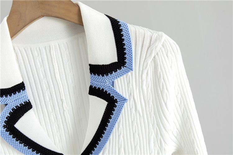 Ropa de mujer, primavera y otoño 2024, nuevo vestido de punto ajustado, ropa interior de mujer, ropa exterior, manga larga, falda ajustada a la cadera._voghion.com
