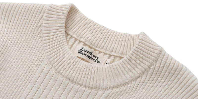 "Slim Fit Knit Thermal Long Sleeve T-Shirt – Stretchable Base Layer For Men In Black/Off-White (M-XXXL)"_voghion.com