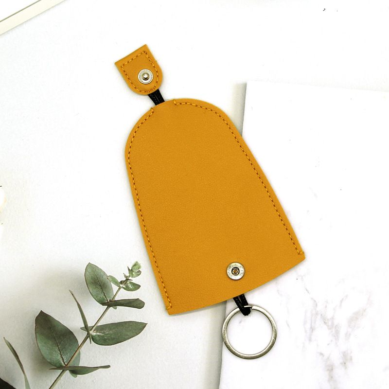 Leather Pull-out Key Household Storage Bag Car Keychain Protective Case_voghion.com