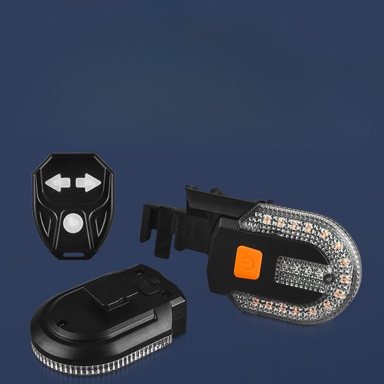 Indicatore di direzione posteriore staccabile per mountain bike, luce di avvertimento per guida notturna, telecomando wireless per bicicletta e ricarica USB_voghion.com
