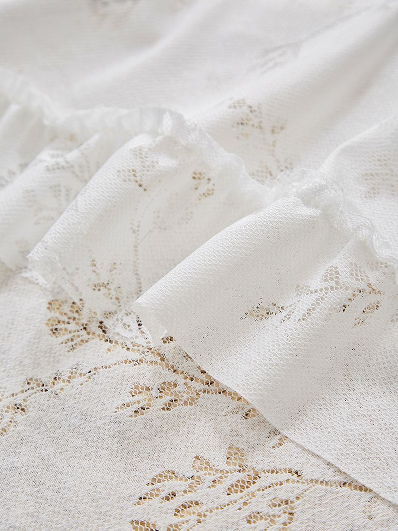 Black Lace Tablecloth With Tassels - Vintage Rectangular Dining Table Cover For Party Decor_voghion.com