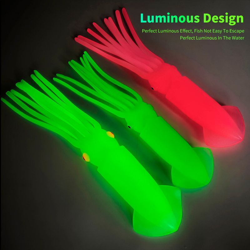 Deep Octopus Lure Boat Trolling Silicone Squid Skirt Luminous Sea Fishing Bait_voghion.com