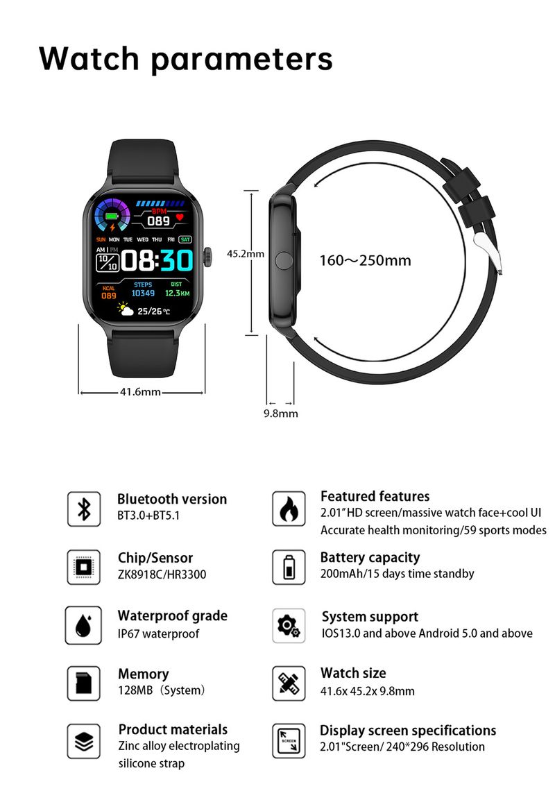Smartwatches GtS4 Smartwatch Armband 2.01 Groot Scherm Sport Bluetooth Horloge Ring Hartslagmeter_voghion.com