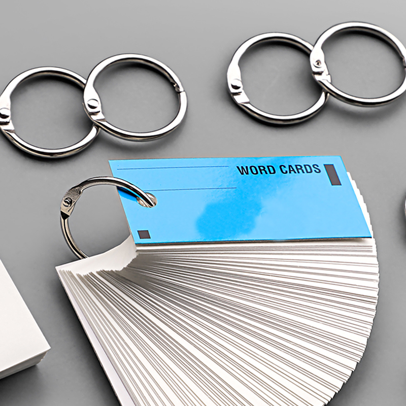 15/30pcs Metal Ring Binder Staple Book Binder Albums Loose-leaf Book Hoops Loose Leaf Ring Keychain Office Binding Supplies_voghion.com