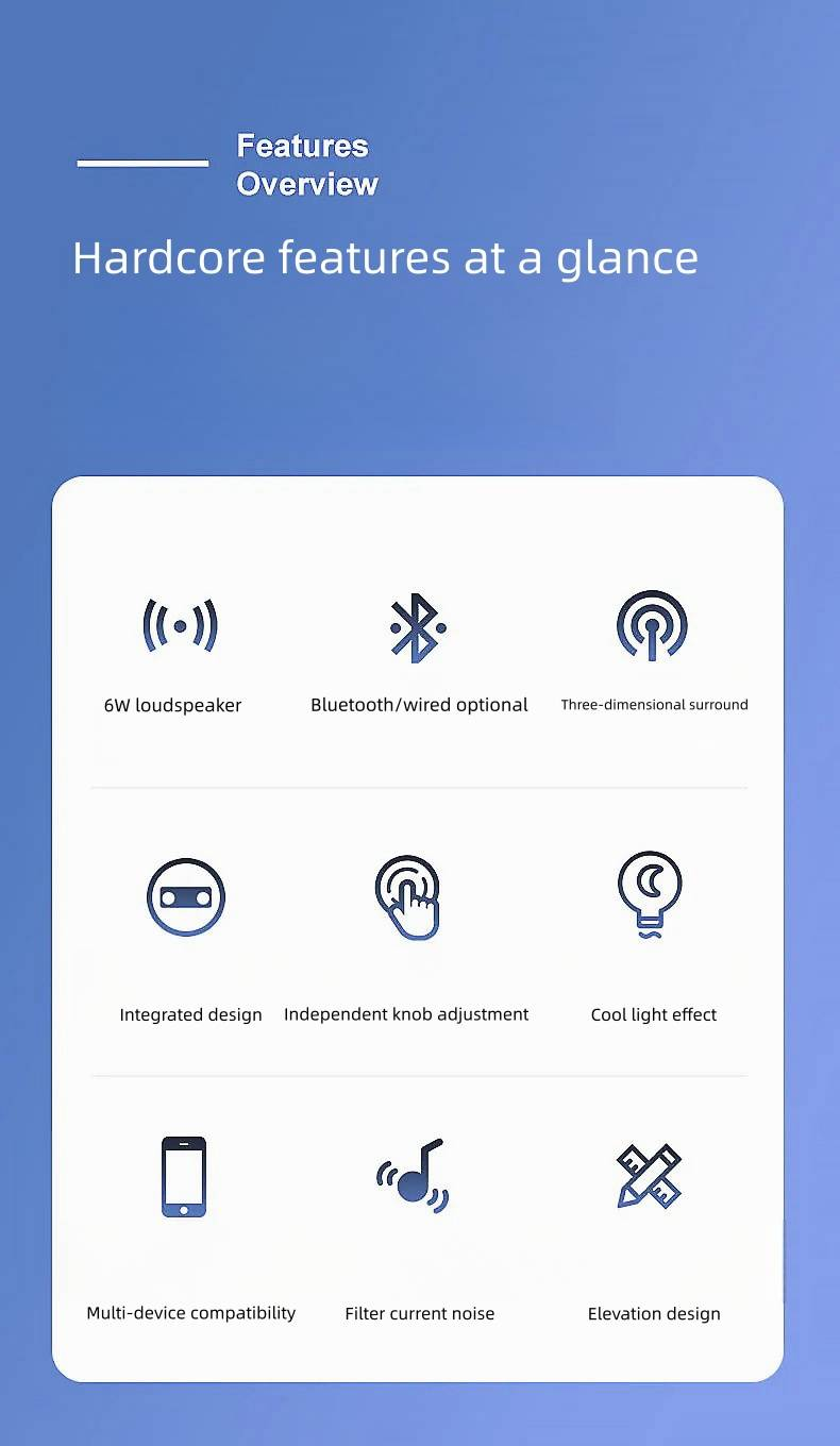 Počítačový audio stolní domácí malý reproduktor duální reproduktory velký objem notebook stolní počítač dlouhý pás Bluetooth těžký subwoofer_voghion.com