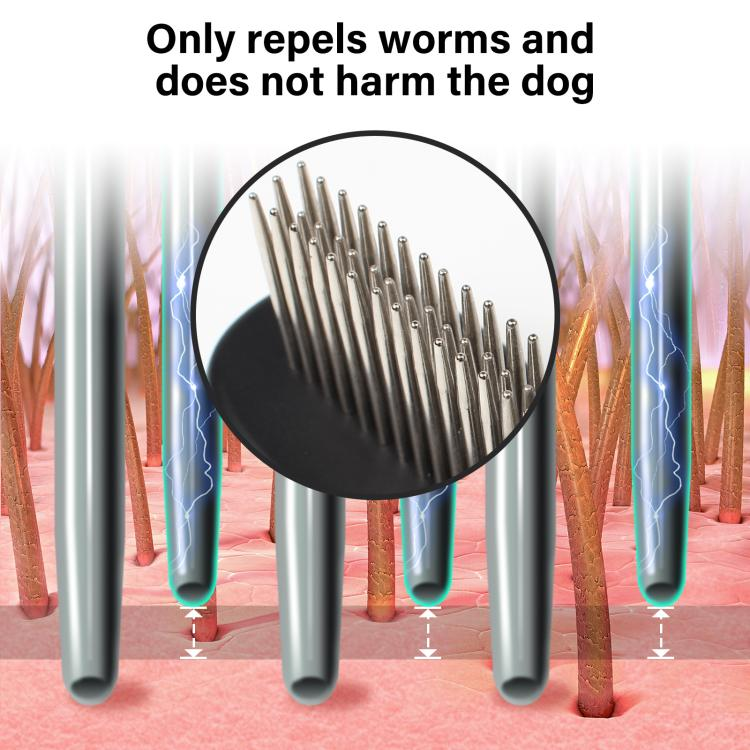 Pet Safe Physical Worming Electronic Comb Pet Flea Control Brush_voghion.com