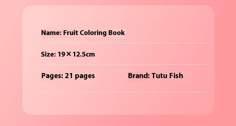 Fruit Coloring Book For Kids - Portable Watercolor Painting Set With Built-in Pigments, 12.5x19cm Sketchpad For Children's Art Activities_voghion.com