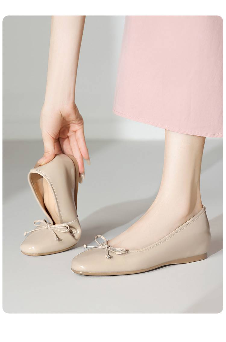 Cameido Women'S Casual Shoes With 1Cm Square Round Head Cowhide Leather And Drip Molding Sole_voghion.com