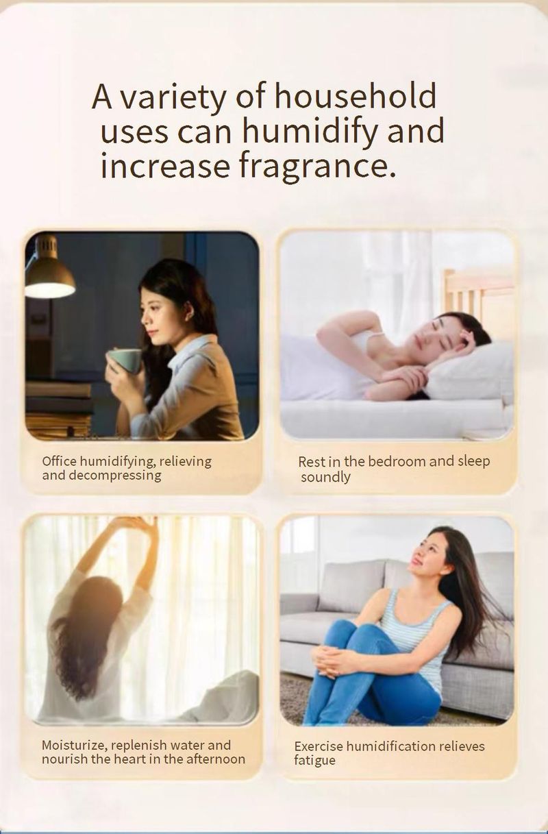 Ultraschall-Luftbefeuchter mit Holzmaserung, Aromatherapie-Diffusor, Nachtlicht und großem Nebelausstoß für Zuhause, Büro, Schreibtisch – Weiß_voghion.com