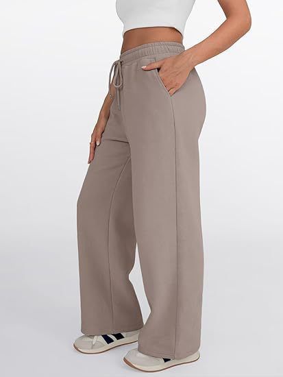 Men's Clothing Wide Leg Sports Pants High Waist Loose Drawstring Jogging Pants With Pockets Sweatpants_voghion.com