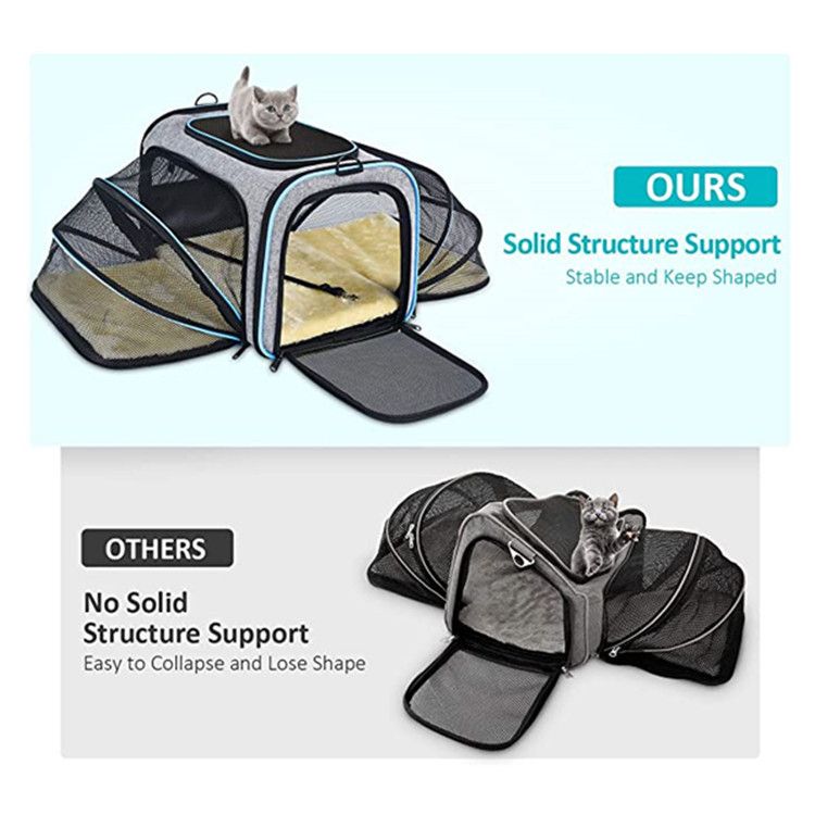 Borsa a tracolla per cani, doppia espansione, grande capacità, per viaggi all'aperto, portatile e traspirante, per gatti_voghion.com