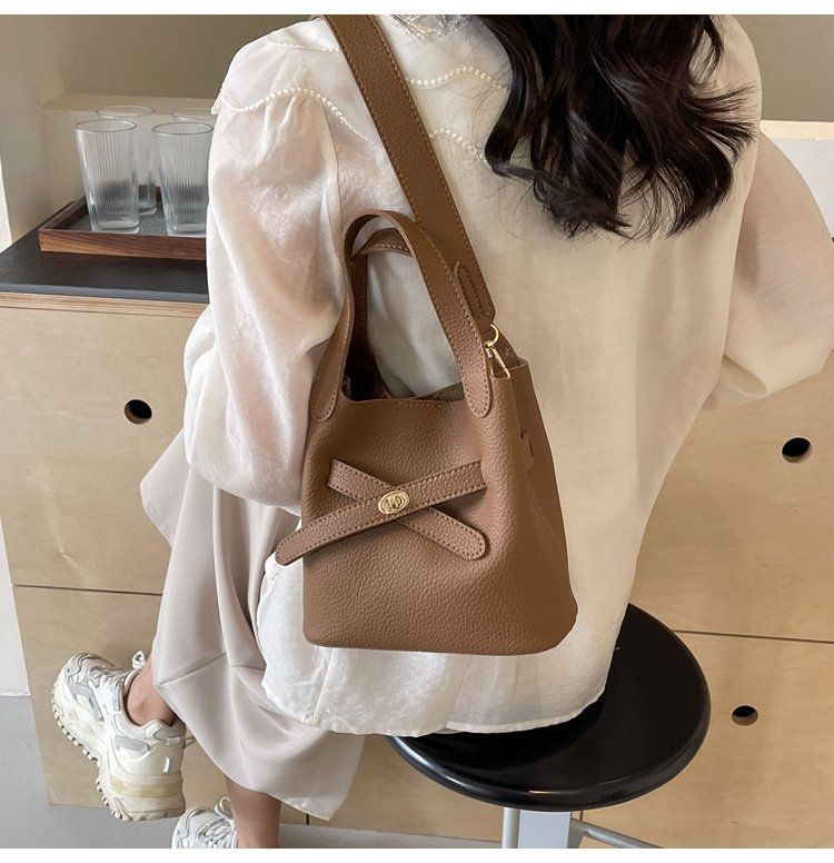 Fashionable minimalist basket work and commuting, Korean version versatile handbag with niche design, crossbody bag for_voghion.com