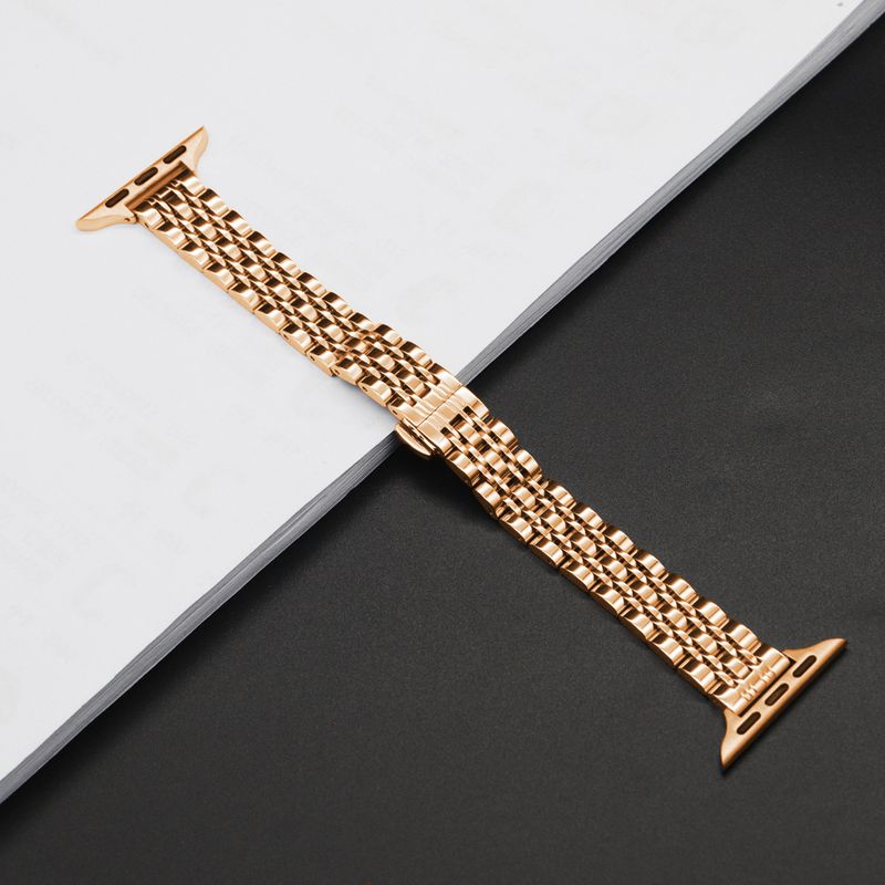 Voor AppleWatch 9, 8, 7, 6, 5 Ultra2 Seven Bead roestvrijstalen slanke dameshorlogeband_voghion.com